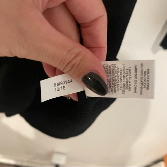 Express 3/4 Sleeve Ribbed Sweater Size S Black - Picture 4 of 6